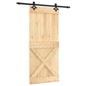 vidaXL Posuvn&eacute; dveře Přirozen&aacute; a čern&aacute; 90 x 210 cm