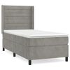 vidaXL Box spring postel s matrac&iacute; světle &scaron;ed&aacute; 90x200 cm samet