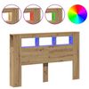 vidaXL Čelo postele LED dub artisan 160x18,5x103,5 cm kompozitn&iacute; dřevo