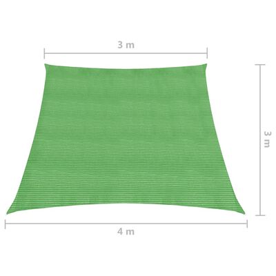 vidaXL Stínící plachta 160 g/m² světle zelená 3/4 x 3 m HDPE