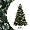 vidaXL Uměl&yacute; v&aacute;nočn&iacute; stromeček s baňkami 120 cm 150 LED Tepl&aacute; b&iacute;l&aacute;