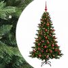 vidaXL Uměl&yacute; v&aacute;nočn&iacute; stromek s v&aacute;nočn&iacute;mi koulemi 120 cm 150 LED