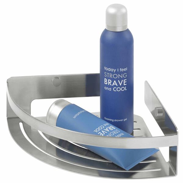 Tiger Rohov&aacute; polička do koupelny Caddy stř&iacute;brn&aacute; velk&aacute; 1400630946