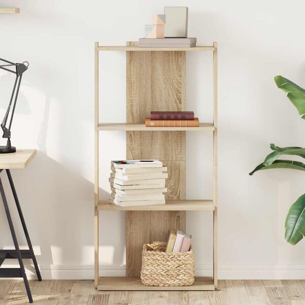 vidaXL Knihovna se 3 policemi dub sonoma 60x30x120 cm kompozitn&iacute; dřevo