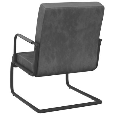 vidaXL Konzolová židle tmavě šedá samet