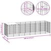 vidaXL Psí kotec černý 4,84 m² ocel