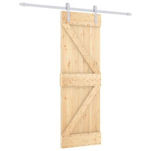 vidaXL Posuvn&eacute; dveře 70 x 210 cm Masivn&iacute; borov&eacute; dřevo (neupraven&eacute;)