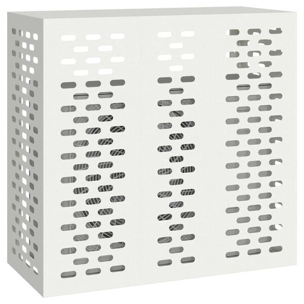 vidaXL Ochrana klimatizace B&iacute;l&aacute; 110 x 50 x 105 cm Ocel