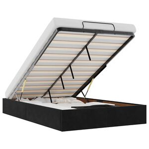 vidaXL Osmansk&yacute; r&aacute;m postele bez matrace čern&aacute; 120x190 cm samet