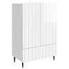vidaXL Serv&iacute;rovac&iacute; skř&iacute;ň B&iacute;l&aacute; s vysok&yacute;m leskem 66 x 34,5 x 97 cm