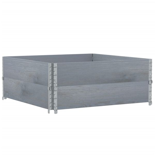 vidaXL Paletov&eacute; n&aacute;stavce 2 ks &scaron;ed&eacute; 100 x 100 cm masivn&iacute; borov&eacute; dřevo