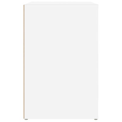 vidaXL Botník bílý 130x35x54 cm kompozitní dřevo