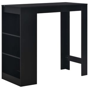 vidaXL Barov&yacute; stůl s reg&aacute;lem čern&yacute; 110 x 50 x 103 cm