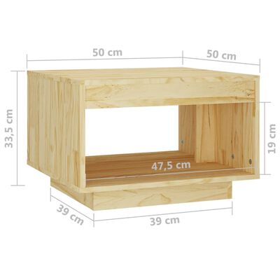vidaXL Konferenční stolek 50 x 50 x 33,5 cm masivní borové dřevo