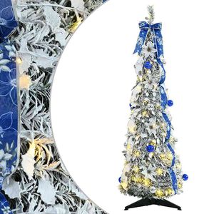 vidaXL Uměl&yacute; v&aacute;nočn&iacute; stromeček B&iacute;l&aacute; 120 cm PVC
