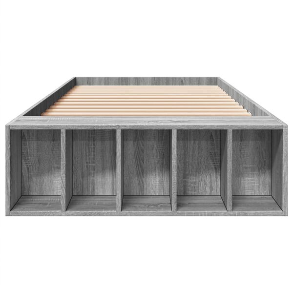 vidaXL Rám postele šedý sonoma 100 x 200 cm kompozitní dřevo
