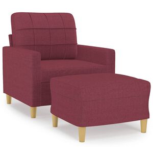 vidaXL Křeslo s podnožkou v&iacute;nov&eacute; 60 cm textil