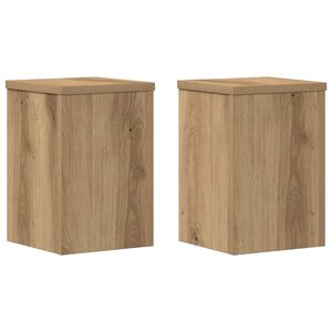 vidaXL Stojany na rostliny 2 ks dub artisan 20 x 20 x 30 cm kompozit