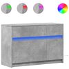 vidaXL TV skř&iacute;ňka s LED betonově &scaron;ed&aacute; 91 x 34 x 61 cm kompozitn&iacute; dřevo