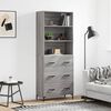 vidaXL Skř&iacute;ň highboard &scaron;ed&aacute; sonoma 69,5 x 34 x 180 cm kompozitn&iacute; dřevo