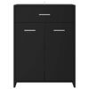 vidaXL Koupelnov&aacute; skř&iacute;ňka čern&aacute; 60 x 33 x 80 cm kompozitn&iacute; dřevo