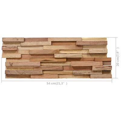 vidaXL Nástěnné obkladové panely 10 ks 1,08 m² masivní teakové dřevo