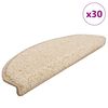 vidaXL Schodov&eacute; rohože 30 ks 65 x 21 x 4 cm kr&eacute;mov&eacute;, půlkulat&eacute;, velk&eacute;