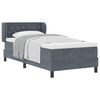 vidaXL Postel s boxspringem s čelo Tmavě &scaron;ed&aacute; 90 x 200 cm samet