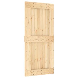 vidaXL Posuvn&eacute; dveře NARVIK 95 x 210 cm (213,5 cm) Přirozen&aacute; a čern&aacute;