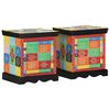 vidaXL Nočn&iacute; skř&iacute;ňka 2 ks Multicolour 40x35x45 cm Masivn&iacute; dřevo Mango