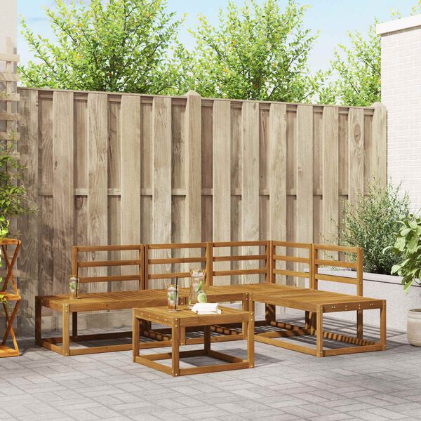 vidaXL Venkovn&iacute; pohovkov&aacute; souprava 5 Kus Př&iacute;rodn&iacute;