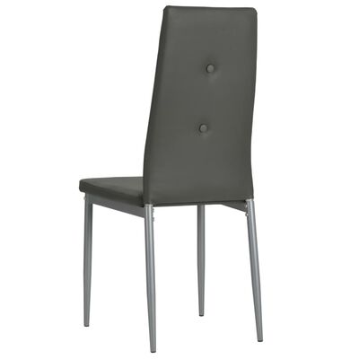 vidaXL Jídelní židle 6 ks šedé umělá kůže