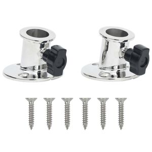 vidaXL Kulatá základna pro Bimini stříšku 26 mm 2 ks nerezová ocel