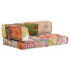vidaXL Pouf patchwork textil