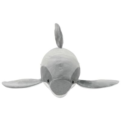 vidaXL Plyšový delfín k mazlení šedý