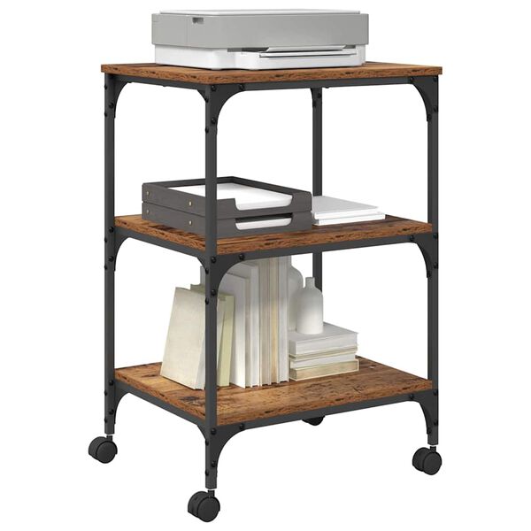 vidaXL Stojan na tisk&aacute;rnu Star&eacute; dřevo 50 x 41 x 75 cm kompozitn&iacute; dřevo