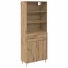 vidaXL Vysok&yacute; bufet Artisanov&yacute; dub 69,5 x 34 x 180 cm kompozitn&iacute; dřevo
