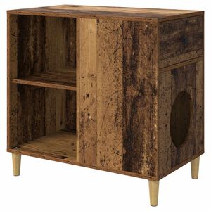 vidaXL Kočič&iacute; dům Star&eacute; dřevo 72 x 42.5 x 70 cm kompozitn&iacute; dřevo