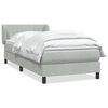 vidaXL Box spring postel s matrac&iacute; světle &scaron;ed&aacute; 100x220 cm samet