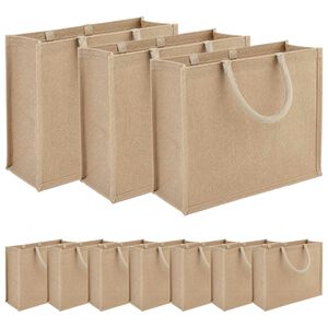 vidaXL Bra&scaron;ny z juty 10 pcs Př&iacute;rodn&iacute; 42 x 33 x 19 cm 100% juta Tossa