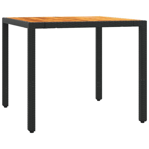 vidaXL 3d&iacute;ln&yacute; zahradn&iacute; j&iacute;deln&iacute; set s podu&scaron;kami čern&yacute; polyratan