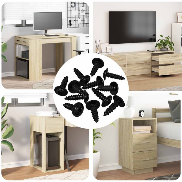 vidaXL Samovrtn&yacute; hřeb&iacute;k 16364 pcs Čern&aacute; 3,5 x 12 mm Železo