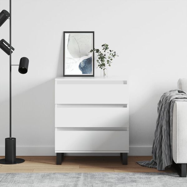 vidaXL Příborník bílý 60 x 35 x 70 cm kompozitní dřevo