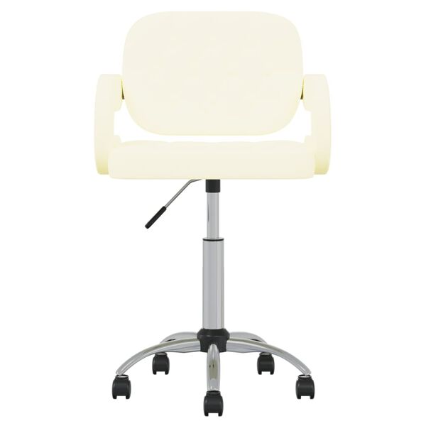 vidaXL Otočn&aacute; j&iacute;deln&iacute; židle kr&eacute;mov&aacute; uměl&aacute; kůže