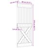 vidaXL Dveře NARVIK Př&iacute;rodn&iacute; 80 x 210 cm Masivn&iacute; borov&eacute; dřevo