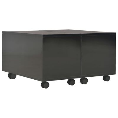 vidaXL Konferenční stolek černý vysoký lesk 60x60x35 cm dřevotříska
