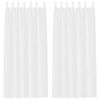 vidaXL Voile Z&aacute;clona 2 ks B&iacute;l&aacute; 225 x 140 cm Polyester