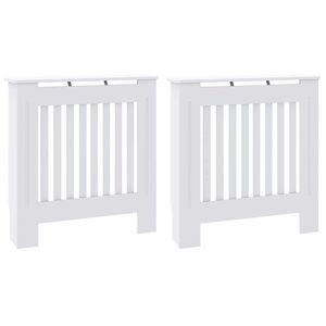 vidaXL Kryt radiátoru 2 pcs Bílá 78 x 19 x 81,5 cm kompozitní dřevo