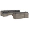 vidaXL 11dílná zahradní sedací souprava s poduškami šedá polyratan