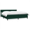 vidaXL Box spring postel s matrac&iacute; tmavě zelen&aacute; 180x220 cm samet